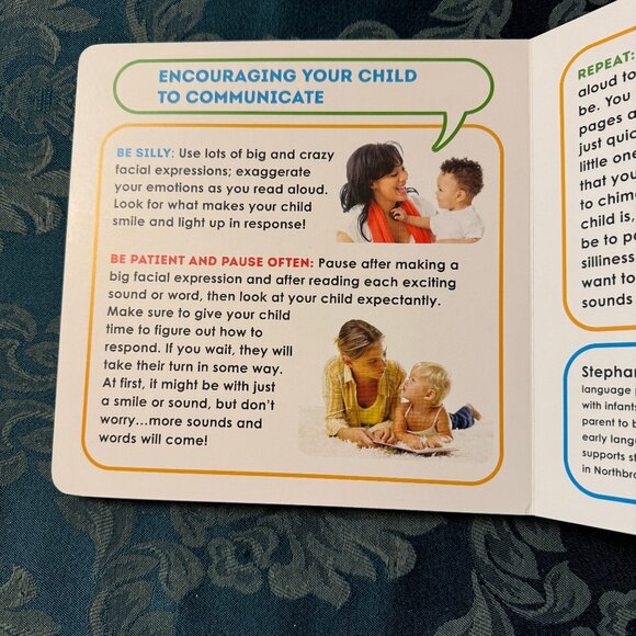 “My First Learn to Talk Book” board book by Stephanie Cohen, speech therapist - Picture 3 of 4